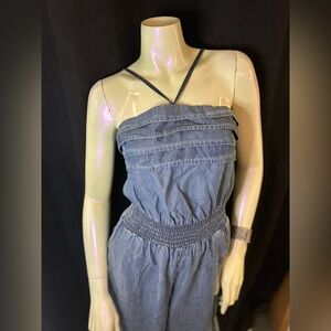 Bebe 100% Lyocell jumpsuit with detachable straps size XS
